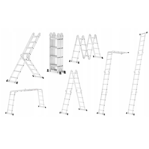 Échelle 4x4 articulée en aluminium avec plateforme